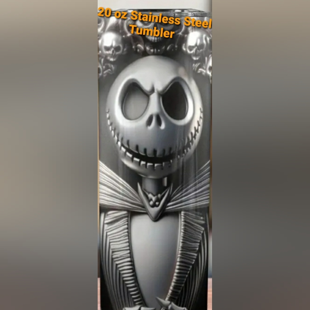 Tumbler 20oz Jack Skellington Insulated Tumbler, 304 Stainless Steel